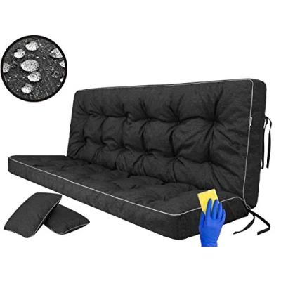 Imagen de cojín de asiento para banco jardín, columpio, suelo, columpio Hollywood, exterior e interior, 150 cm, diseño hojas colores