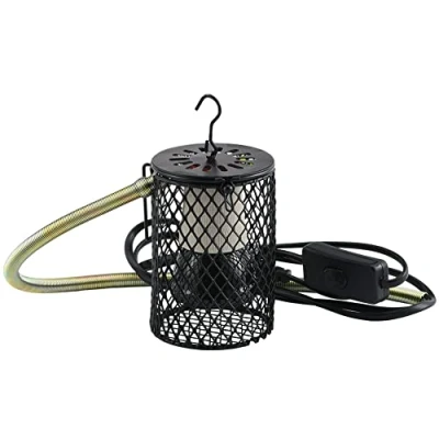 Imagen de FurPaw Lámpara de Calor para Reptiles, Lampara Calefacción 100W Bombilla Ceramica Infrarroja + Cubierta Protectora, Lámparas Térmicas Terrarios Tortugas Serpiente Pollos Lagartos Camaleones