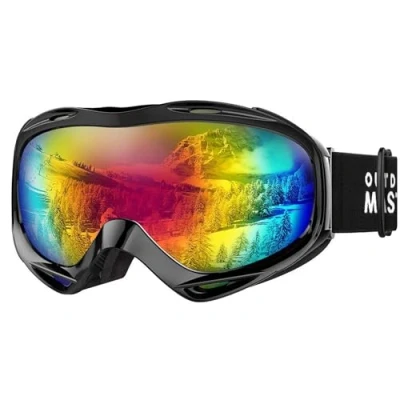 Imagen de OutdoorMaster Gafas de esquí OTG esquí/snowboard para hombres, mujeres y jóvenes 100% protección UV (VLT 15% Revo Red)