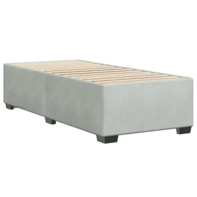 Imagen de vidaXL Estructura de Cama sin colchón Terciopelo Gris Claro 90x200 cm