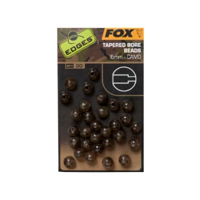 Imagen de Fox Edges Camo Tapered Bore Bead 6mm 30 piezas Material para bajos de línea carpfishing