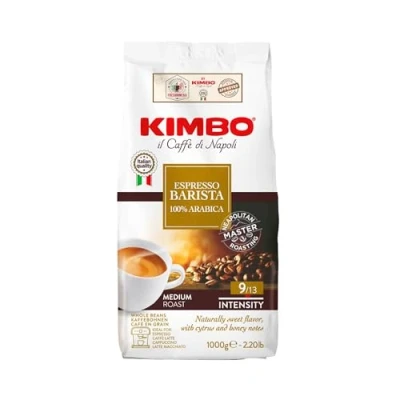 Imagen de Kimbo Café, Espresso Barista, granos de café enteros, tostado medio, 9/13, italiano, 1 x kg