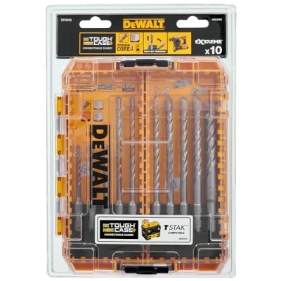 Imagen de DeWalt DT70753 QZ Tough Case Mediana en blíster Brocas SDS Plus EXTREME2, 5, (110mm), 6x2, 7, 8, 9, 12, 160mm (Env. 10 Ud.)