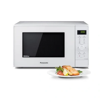 Imagen de Panasonic NN GD34HWSUG Inverter Horno Microondas y Grill con Plato Giratorio, 23 Litros, Acero Inoxidable, 1000 W, de 13 Programas Automáticos, Rejilla, Blanco