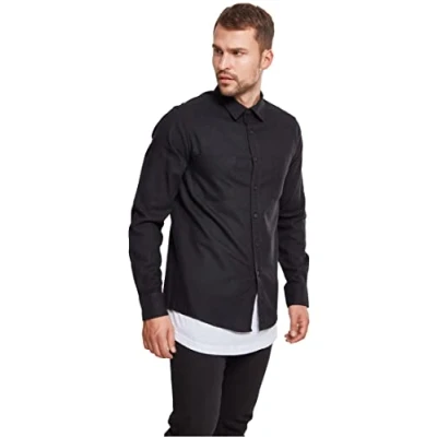 Imagen de Urban Classics Checked Camisa, Hombre, Talla: Medium, Blk/blk