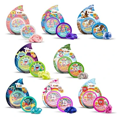 Imagen de MAGIC DOUGH Pack de 8 plastilinas inteligentes en colores surtidos, arcilla Para modelar 35 gr sin BPA y gluten Juego plastilina Manualidades niños
