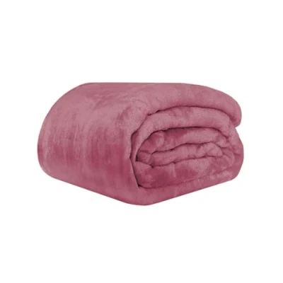 Imagen de Acomoda Textil Manta de Terciopelo Extra Suave, Cálida y Cómoda Ideal para Cama, Sofá Sillón Viaje. Mantita Lisa Coralina Ligera, Transpirable Invierno. (Vino, 130x160 cm)