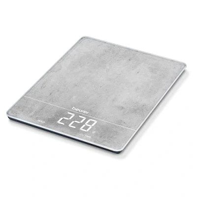 Imagen de Beurer KS 34 XL Modern Home báscula de cocina, doméstica con capacidad para 15 kg, graduación en pasos 1 g, digital función tara, ideal cocinar y hornear