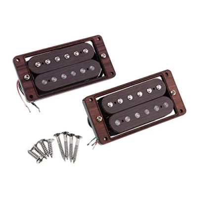 Imagen de Alnicov Humbucker Juego de pastillas doble bobina para cuello y puente con tornillos palisandro guitarra eléctrica