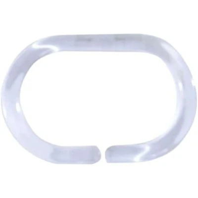 Imagen de MSV Lote 140475 de 12 Anillos Cortina Ducha Polipropileno Transparente 6 x 0,4 4 cm