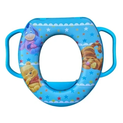 Imagen de Reductor WC infantil Winnie the Pooh Disney adaptador de inodoro universal con asas celeste