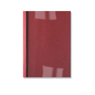 Imagen de GBC Tapas de encuadernación térmica estándar (100 unidades, 1,5 mm, 250 g/m2), color rojo y transparente