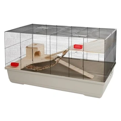 Imagen de Jaula para animales pequeños Gabbia Hamster 102, beige, 100 x 53 55 cm