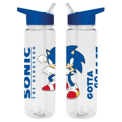 Imagen de Sonic the Hedgehog (Gotta Go Fast Design) botella de agua plástico 700 ml, para niñas, niños, producto oficial
