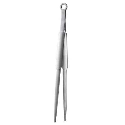 Imagen de RÖSLE pinzas de punta aguja, para agarrar y dar la vuelta a los alimentos al asar o parrilla, acero inoxidable 18/10, aptas lavavajillas, plata