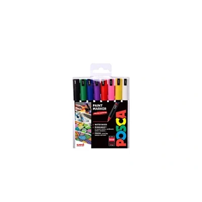 Imagen de Posca 153544841 Pack de 8 rotuladores pintura al agua, multicolor