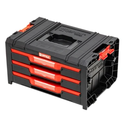 Imagen de Qbrick System Caja de herramientas vacía Pro Drawer 3 Toolbox 2.0 Expert Negro Rojo 450 x 310 244 mm