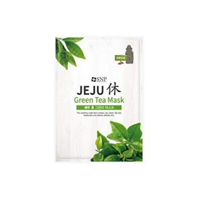 Imagen de Máscara de té verde SNP Rest/máscara Jeju Rest, 1 unidad x 20 ml