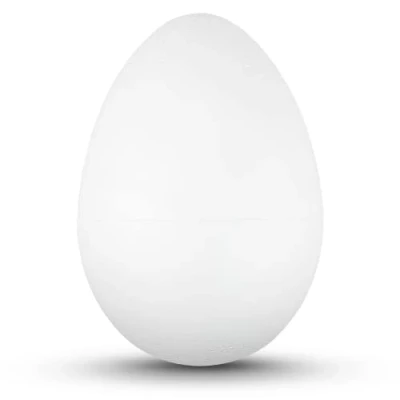 Imagen de Netuno 5 Huevos de poliestireno 12 cm Color Blanco Ideales para decoración Pascua Manualidades Modelado como Regalo