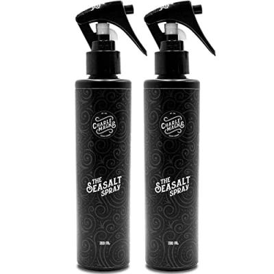 Imagen de Charlemagne Sea Salt Spray Hair de sal marina, juego 2 unidades para el cabello (2 x 200 ml) agua salada marina mate hombres