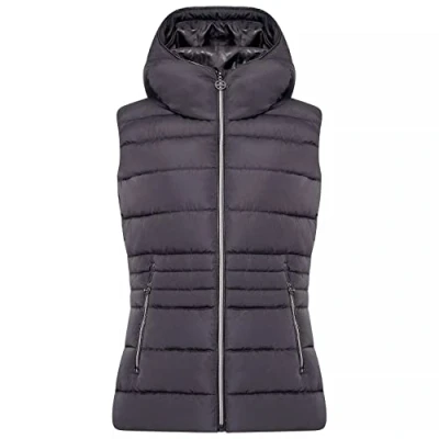 Imagen de Dare2b chaqueta para hombre Gilet Bodywarmer mujer Acabado repelente al agua reciclado, acolchada con capucha, cremallera completa y 2 bolsillos bajos