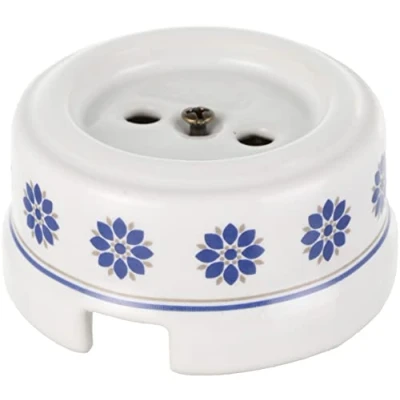 Imagen de Fontini 30205612 Base de Enchufe 2P 16A Porcelana Decorada Azul