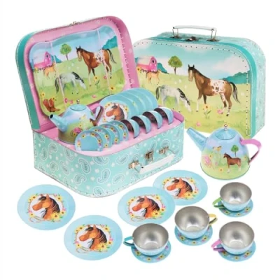 Imagen de Jewelkeeper Joyero Juego de té Juguete para niños &amp; Estuche Diseño Caballo