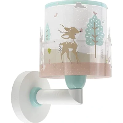 Imagen de Dalber Lámpara Aplique Infantil De Pared Loving Deer Ciervo animales Rosa (61279)