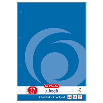 Imagen de Herlitz Cuaderno A4, FSC Mix, línea 27, 1 diseño, 50 hojas