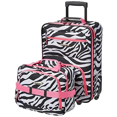 Imagen de Rockland Juego de Maletas Adulto Unisex, F102 PINKZEBRA