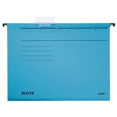 Imagen de Esselte Leitz 19853035 Alpha Carpetas colgantes (5 unidades de cartón), color azul