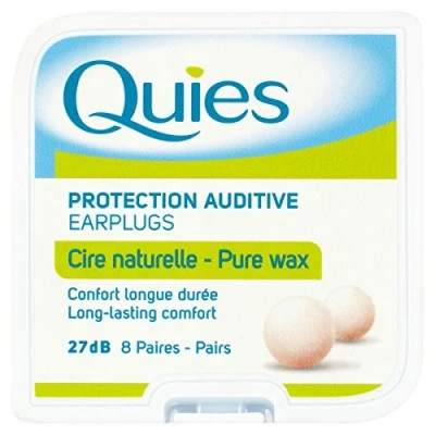 Imagen de Quies Tapones de cera natural para los oídos (8 pares), diseño bola