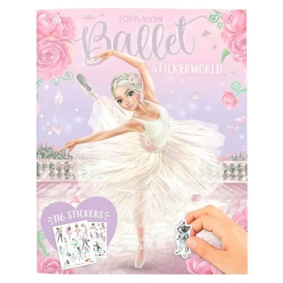Imagen de Depesche 13049 TOPModel Stickerworld Ballet Libro 20 Fondo ilustradas para diseñar tú Mismo, Incl. 3 Pegatinas a Doble página, Multicolor