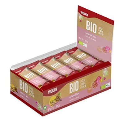 Imagen de Weider Bio Bar Sabor Dátil, Quinoa Y Anacardos. 50G Caja De 20 Barritas 1000 ml