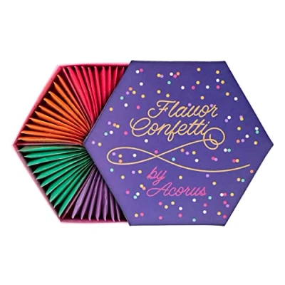 Imagen de ACORUS Surtido de Te Confeti Sabor, Juego Caja Regalo, Celebra con 6 Sabores Diferentes, 60 Bolsitas Té Hierbas