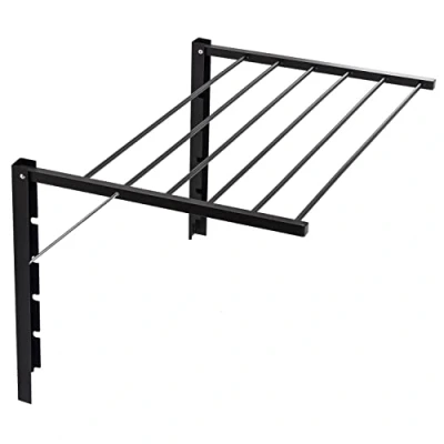 Imagen de ABJ Majka Tendedero de pared para pared, soporte (70 cm, negro)