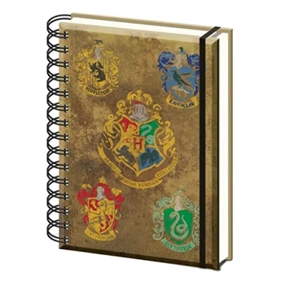 Imagen de Harry POTTER RD RS461899 Warner Brothers Libreta Espiral A5 Escudos Casas y Ho, Multicolor (SR72083)