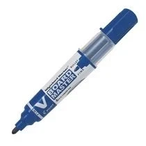 Imagen de Pilot Lote de 3 rotuladores recargables VBOARD MASTER Begreen punta cónica fina, color azul