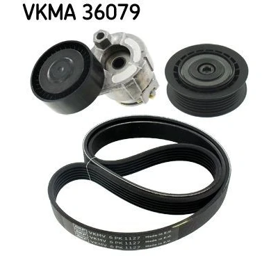 Imagen de SKF VKMA 36079 Juego de correas trapeciales poli V RENAULT: MEGANE 2, CLIO 3, DACIA: Sandero Duster SUV, I