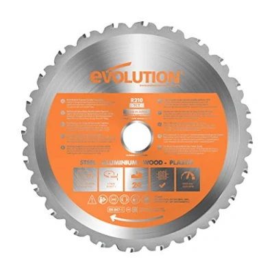 Imagen de Evolution Power Tools Hoja de sierra multiuso con punta acero carburo RAGE, 210 mm
