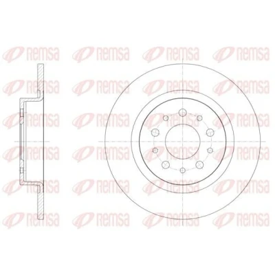 Imagen de REMSA 61558.00 Disco de freno Eje trasero 264, 264 10 5 macizo FIAT: Tipo Familiar, Hatchback, Berlina