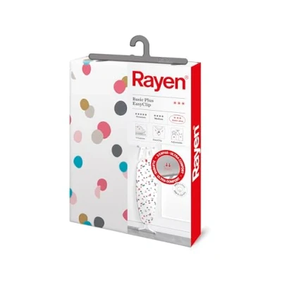 Imagen de Rayen Funda Tabla de Planchar Universal Ajuste EasyClip 2 capas: Espuma y tejido 100% Algodón Gama Basic Plus Medida: 130 x 47 cm Estampado