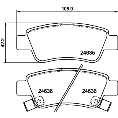 Imagen de HELLA 8DB 355 013 591 Juego de pastillas freno con avisador acústico desgaste tornillos pinza accesorios HONDA: CR V 3, 4