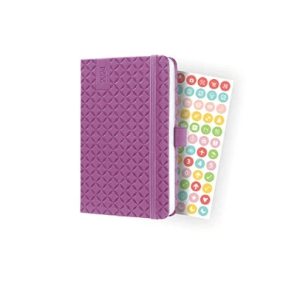 Imagen de SIGEL J4114 Jolie Agenda semanal 2024, tapa dura, 9,5 x 15 cm, 174 páginas, violett