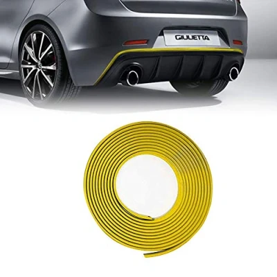 Imagen de 4R Quattroerre.it 19965 Perfil Amarillo Adhesivo para Dam Parachoques Trasero Alfa Giulietta con Biadesivo 3M APT