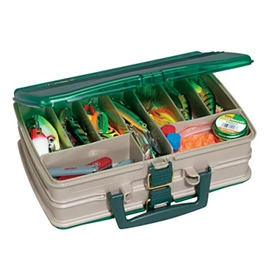 Imagen de PLANO Satchel doble cara con 20 compartimentos, Caja pesca cara, satchel, óptima para guardar señuelos, cebos duros, blandos y otros equipos
