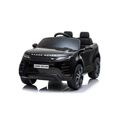 Imagen de FINOOS Range Rover Evoque Coche eléctrico para niños de 12 v, con Mando a Distancia 2,4 GHz, 2 Motores V y 35 W, 1 4 años (Negro)