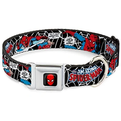 Imagen de Buckle Down 9 15 &quot;&quot; spda Spider Man Collar de Perro