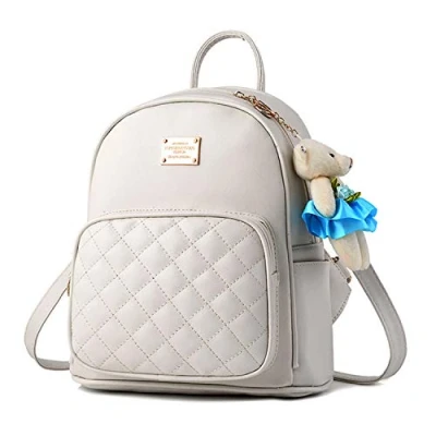Imagen de LUI SUI Mochila de Cuero Mini Escolar Impermeable Casual Mochilas Viaje Monedero pequeño y Lindo para niñas Adolescentes Damas Mujeres