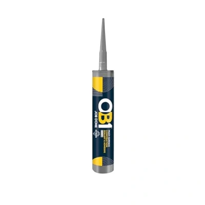 Imagen de OB1 Sellador y adhesivo gris para construcción multisuperficie, tecnología híbrida, excelente resistencia química, resistente al agua, a la intemperie, apto alimentos, 290 ml
